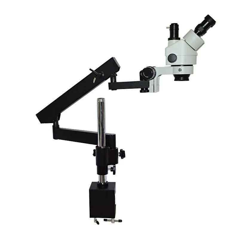 Articulating Arm Boom Stand Microscope - Flexible Moving Articulated Arm Large Movement
