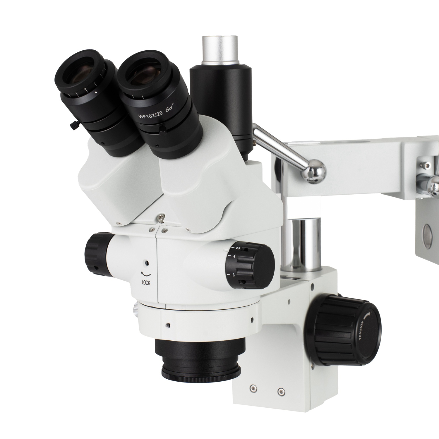 Trinocular Stereo Microscope 7X-45X - AmScope 7X-45X Magnification Simul-Focal Trinocular Zoom