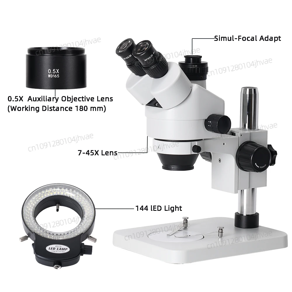 Trinocular Stereo Microscope 7X-45X - 2025 NEW Real Photo 3.5X-45X 7X-45X