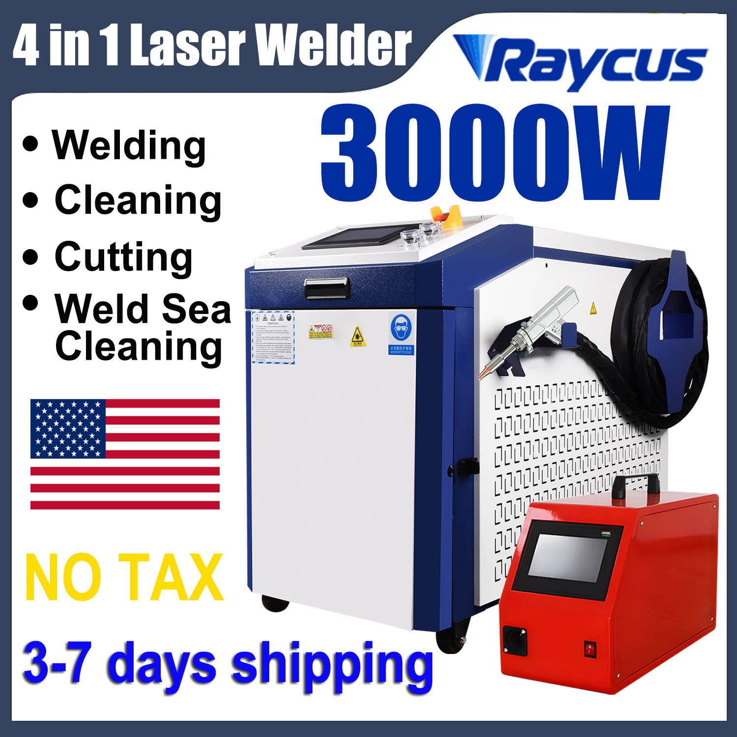 Laser Soldering Machine Handheld - Raycus 3000W Handheld 4-in-1 Fiber Laser