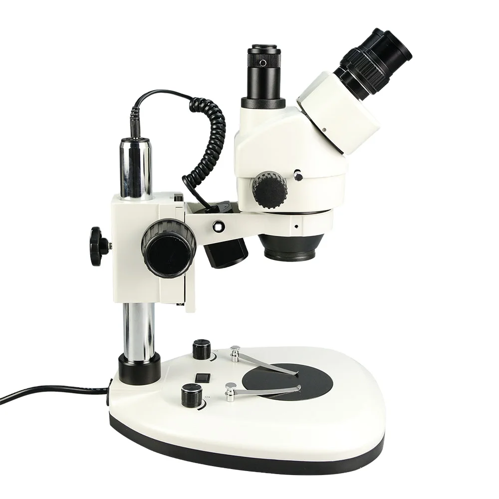 Trinocular Stereo Microscope 7X-45X - Factory 7x-45x Optical Industrial Trinocular Microscope
