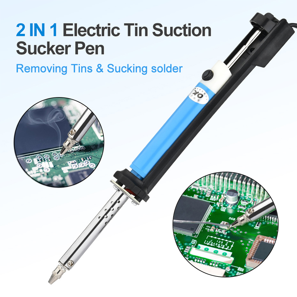 Desoldering Pump Electric Vacuum Station - AC 110V/220V Electric Desoldering Machine Pen