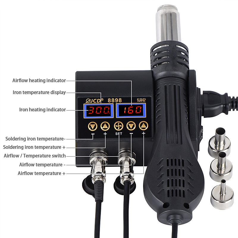 JCD 2 in 1 750W Soldering Stat - 2 In 1 Soldering Rework Station 750W review and price