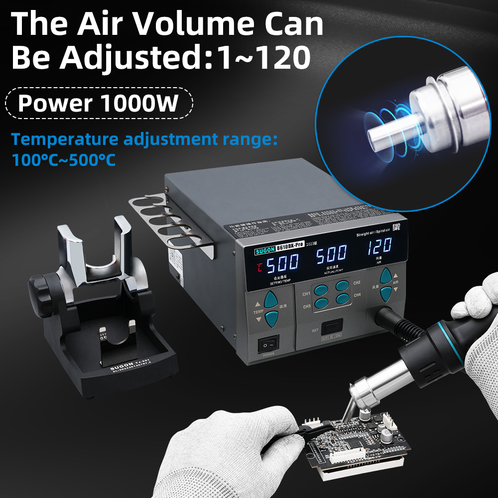 SUGON 8610DX Pro 1000W Hot Air - Infrared Bga Rework Station review and price