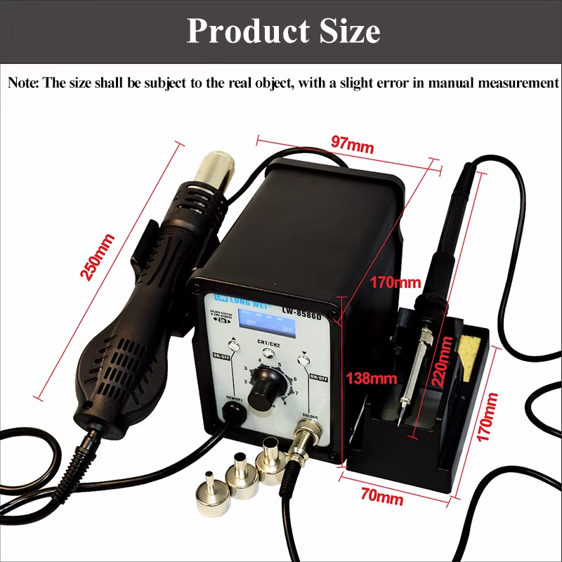 LW-8586D 2 in 1 750W Hot Air G - 2 In 1 Soldering Rework Station 750W review and price