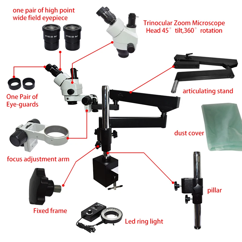 Flexible Moving Articulated Ar - Articulating Arm Boom Stand Microscope review and price