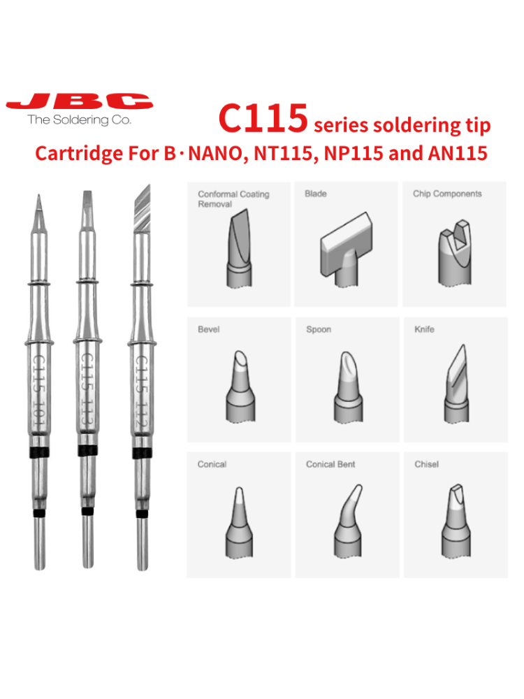 Original JBC C115 Cartridges S - C115 Nano Soldering Iron Station review and price