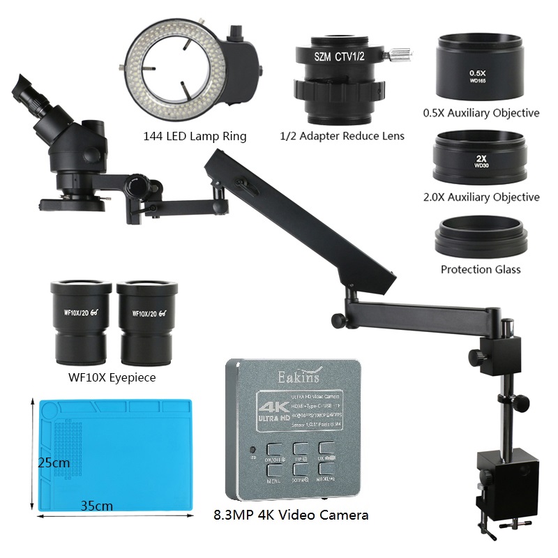 Simul Focal Zoom 3.5X-90X Arti - Trinocular Stereo Microscope 7X-45X review and price