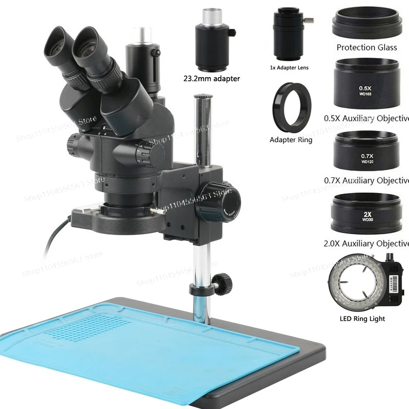 Industrial Lab Trinocular Simu - Trinocular Stereo Microscope 7X-45X review and price