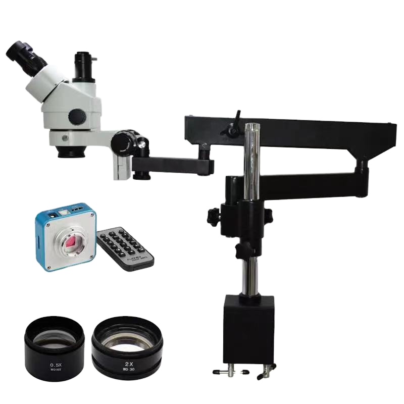 48MP 3.5X-90X Flexible Moving  - Articulating Arm Boom Stand Microscope review and price