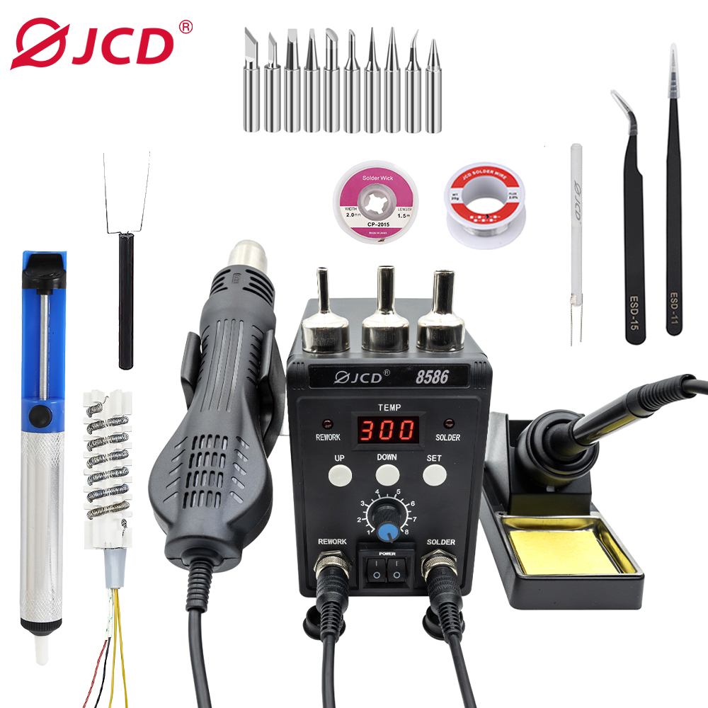 JCD 750W 8586 2 In 1 Digital E - 2 In 1 Soldering Rework Station 750W review and price