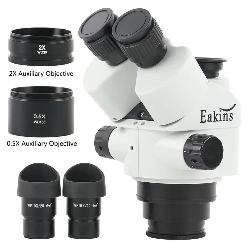 Black 3.5X 90X 7X-45X Simul-Fo - Trinocular Stereo Microscope 7X-45X review and price
