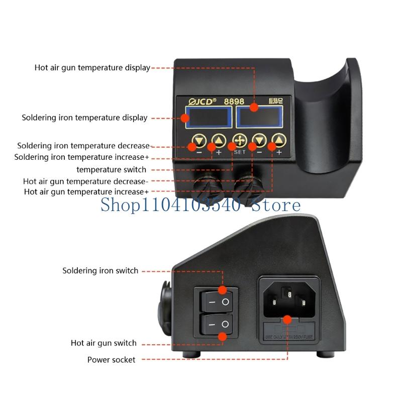 02DC Soldering Station 750W 2  - 2 In 1 Soldering Rework Station 750W review and price