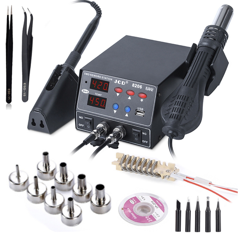 JCD 8206 2 in 1 Soldering Stat - 2 In 1 Soldering Rework Station 750W review and price