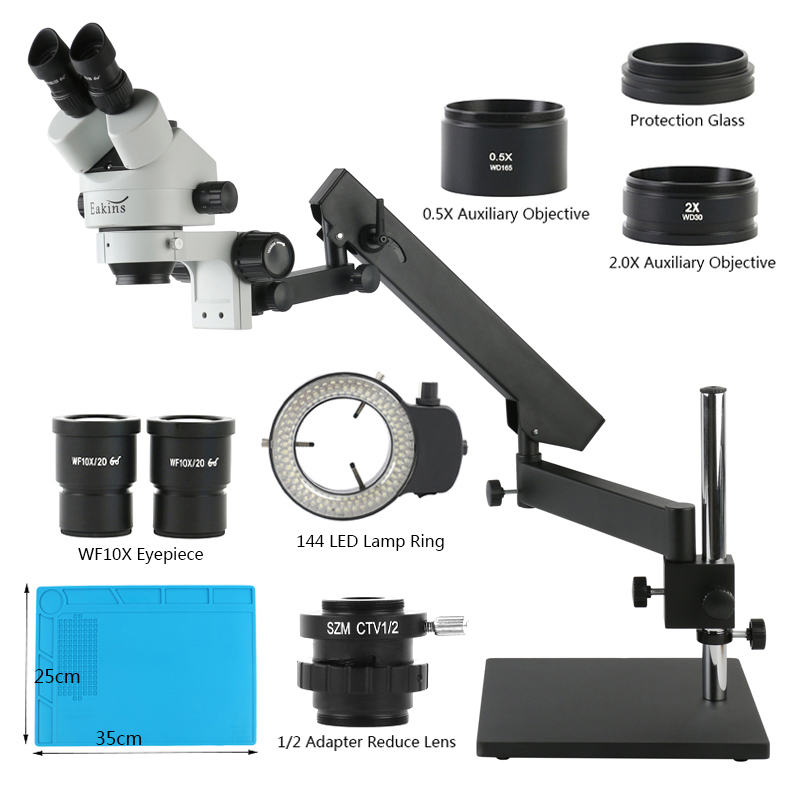 Articulating Arm Desktop Base  - Trinocular Stereo Microscope 7X-45X review and price
